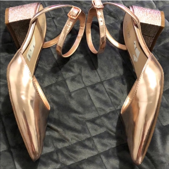Abound Rose gold/glitter heels - Picture 3 of 7